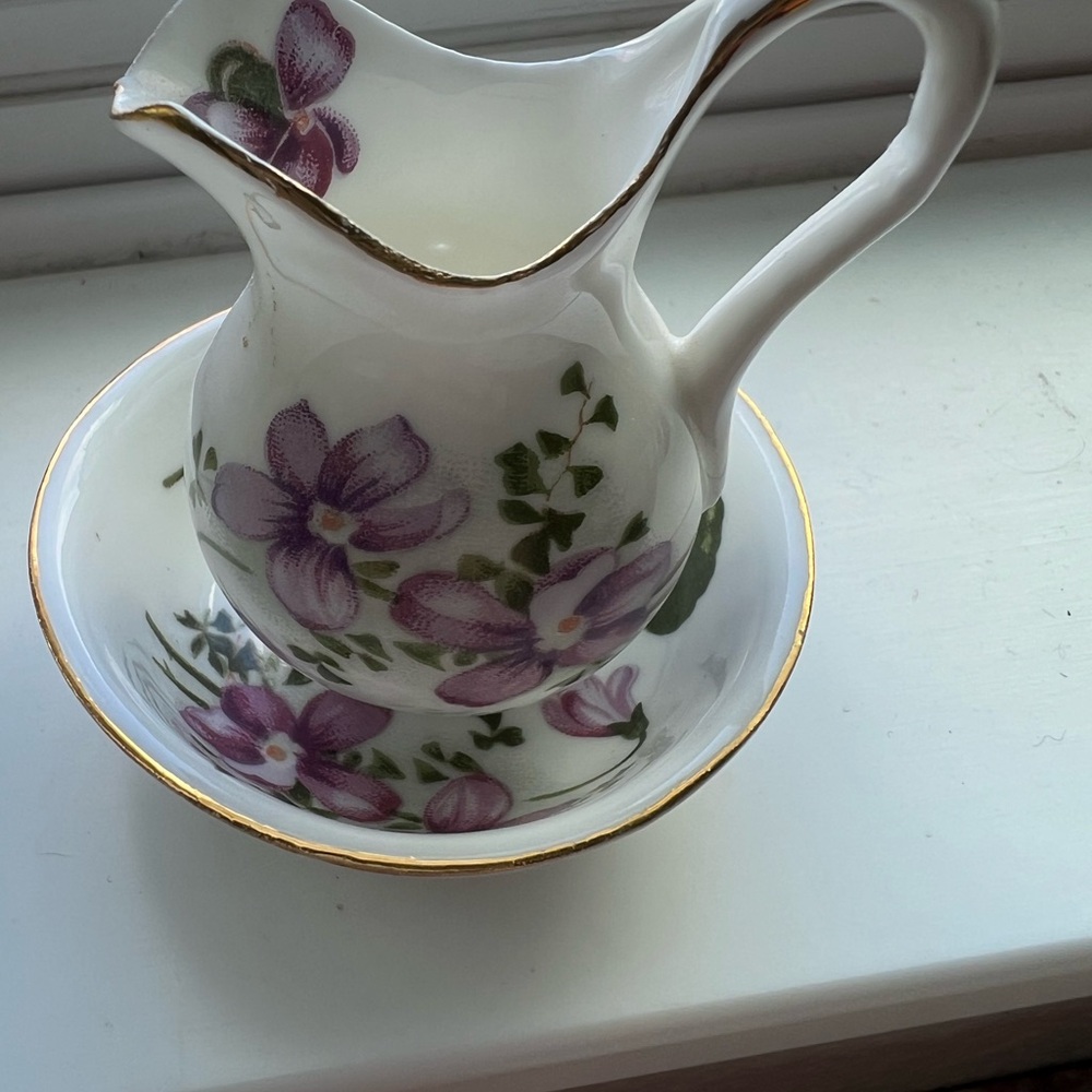 Violet Bundle fine porcelain decor (5 pieces) - Picture 5 of 12